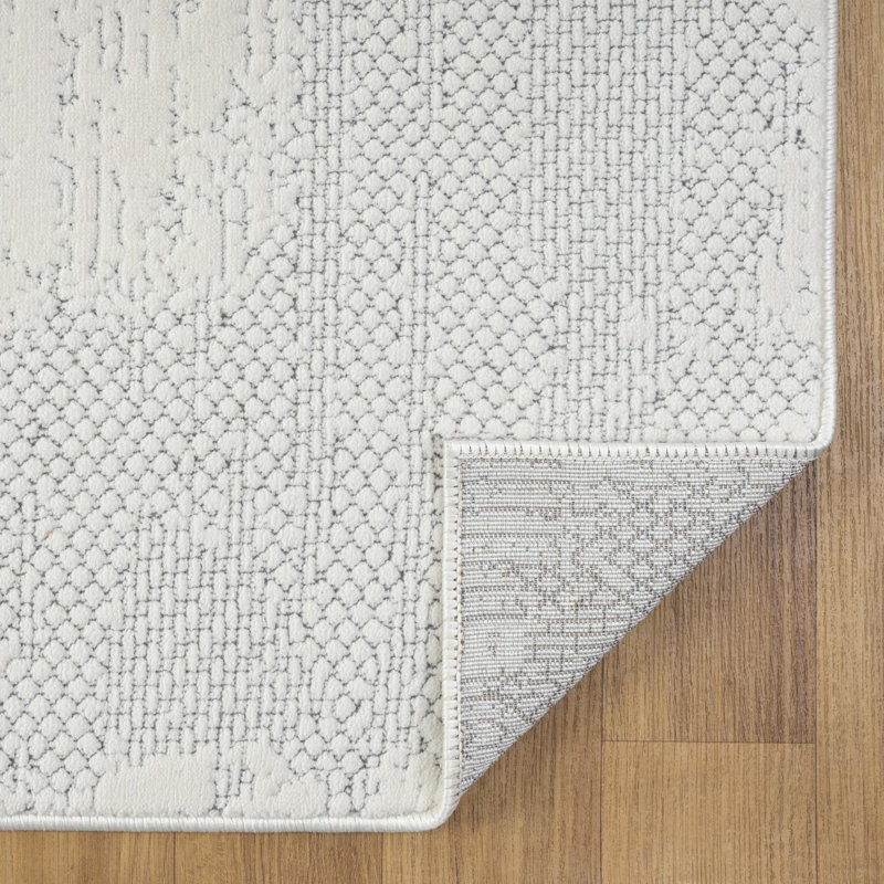 Tapis texturé abstrait Boho, Rectangle 5 pi x 7 pi