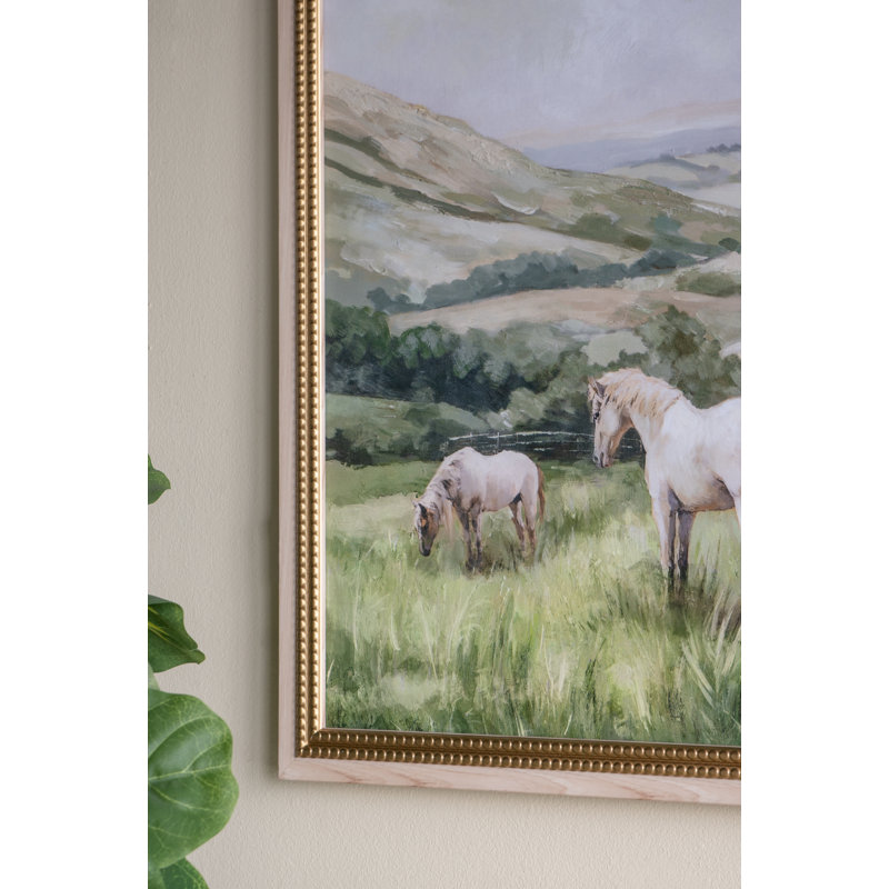 Horses Canvas Art With Frame