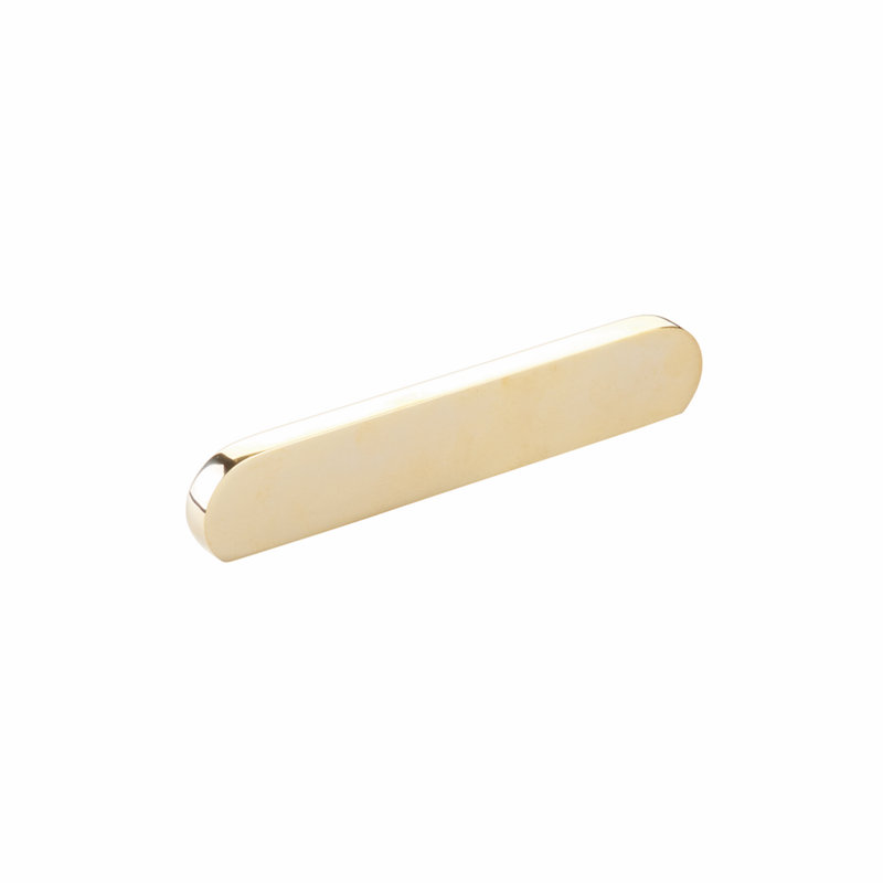 Café Novelty Pull, Unlacquered Brass, 5"