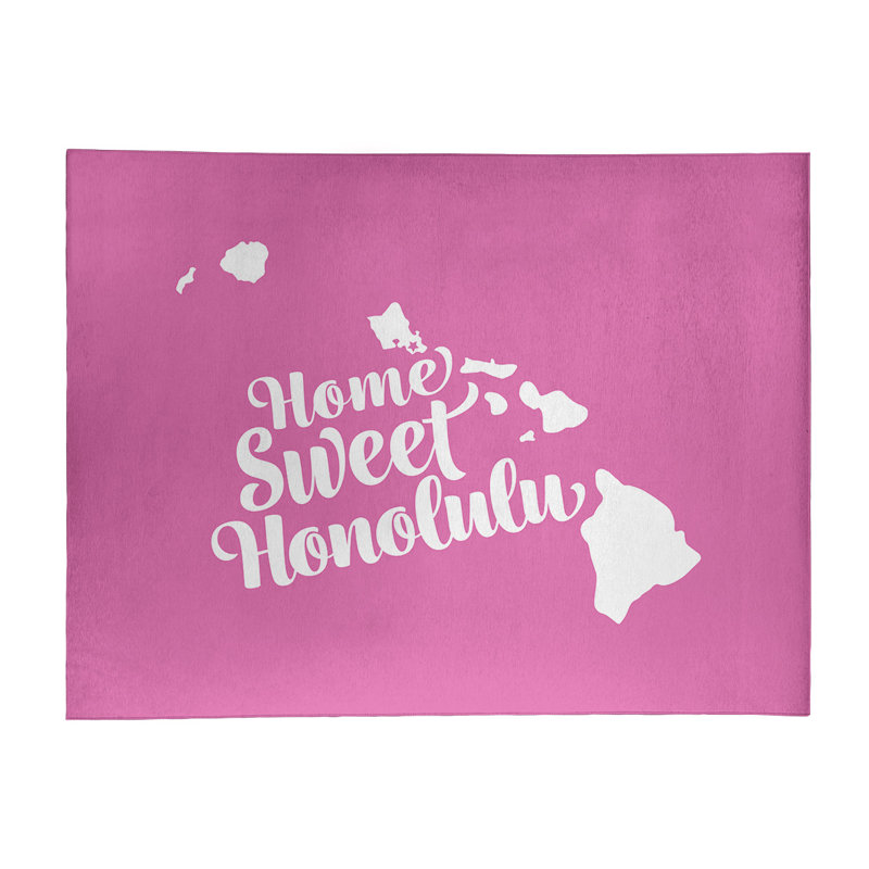 Tapis en poly-chenille honolulu hawaii, Rectangle 2 pi x 3 pi
