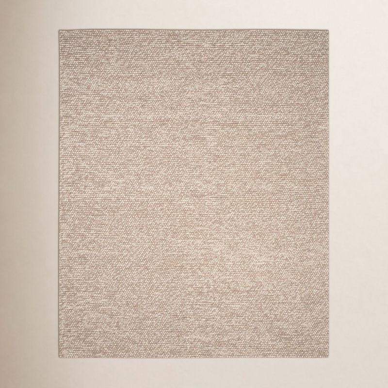 Tapis beige fait à la main Elle, Rectangle 10 pi x 14 pi