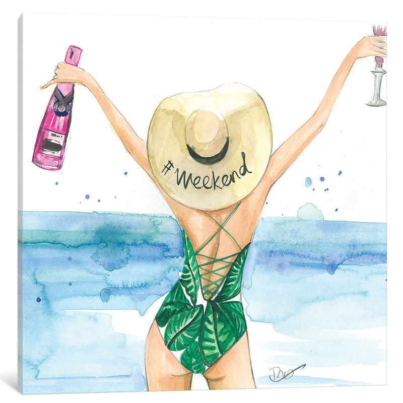 Weekends, reproduction d'art sur toile tendue, H 12 po x l 12 po x P 0,75 po, Toile tendue, Pas de tapis