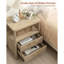 Table de chevet avec 2 tiroirs - table de chevet Boho, table de chevet Farmhouse avec tablette de rangement ouverte, table de bout en bois pour la chambre à coucher, naturel