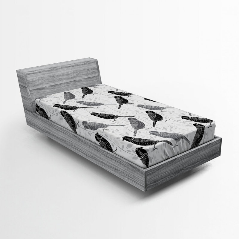 Microfiber Patterned Fitted Sheet, Twin Fitted Sheet