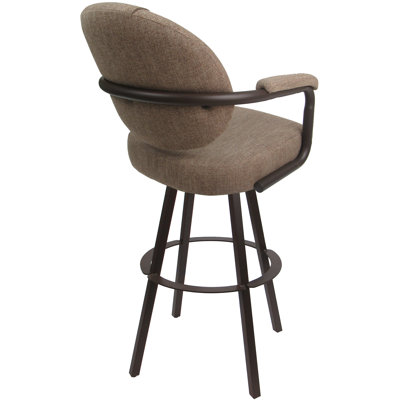 Leandra Swivel Extra Tall Metal Bar Stool 34" - Warren Base by Corrigan Studio