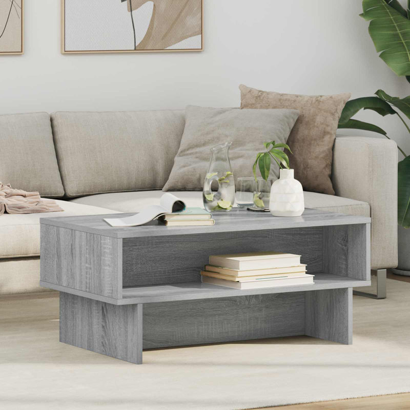 Coffee Table with Storage, 35cm. H x 80cm. L x 46cm. W, Grey Sonoma