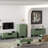Ella 47" Modern Coffee Table with 2 Drawers in Sage Green-1135852402
