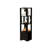 Tall Narrow Storage Tower with Enclosed Bottom Cabinet, Modern Vertical Bookshelf Open Display Rack, Space Saving Organizer Unit for Living Room Bathroom Adult Home Décor-1967476476