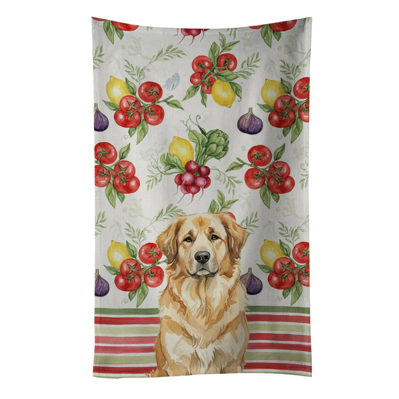 Sandy Leonberger Vegetables Kitchen Towel, Sandy Leonberger