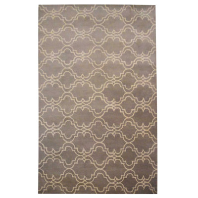 Wool Mix Geometric Wool Hand Tufted 153cm X 244cm Area Rug
