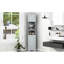 Armoire de rangement grise avec tablettes réglables et solutions pratiques