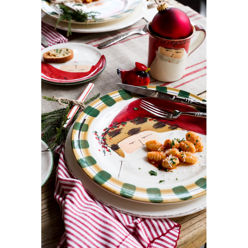 Old St. Nick Handmade Earthenware Dinner Plate