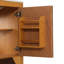 Meuble-lavabo de style moderne Mid-Century 30 po avec lavabo - Armoire autoportante en bois artistique avec 3 tiroirs et porte à fermeture en douceur, panneau à cannelures bicolore