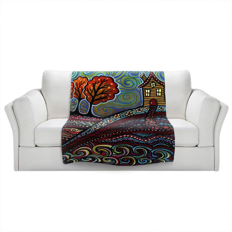 Hand Woven Throw Blanket, 51" x 60"