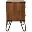 22.5" Tall Antique Style Storage End Table Side Table with 4 Drawers and Metal Hairpin Legs, Antique Walnut-703491976
