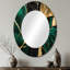 Abstrait Geode Gold I - Miroir décoratif ovale abstrait sur métal-30261103