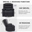 Fauteuil oscillant pivotant extensible avec accoudoirs, chaise berçante rotative à 360 ° avec porte-gobelets et poches latérales-2100656058