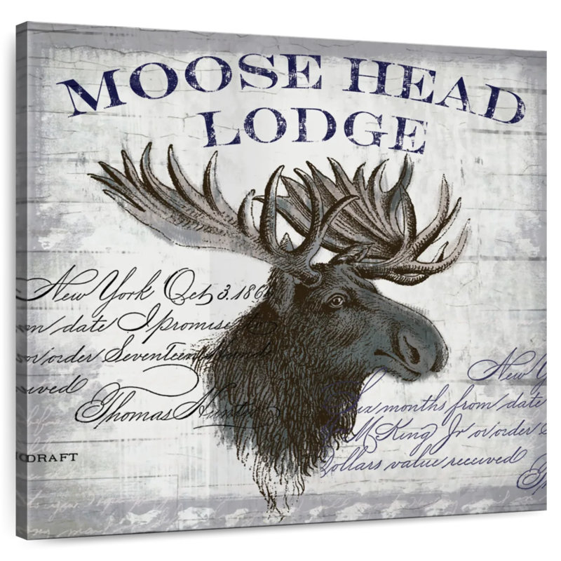 Tergel Moose Head Lodge, H 33 po x l 33 po