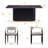Velora Modern Faux Marble Dining Table Set for 6 with Flutted Pedestal-360789481-360789477