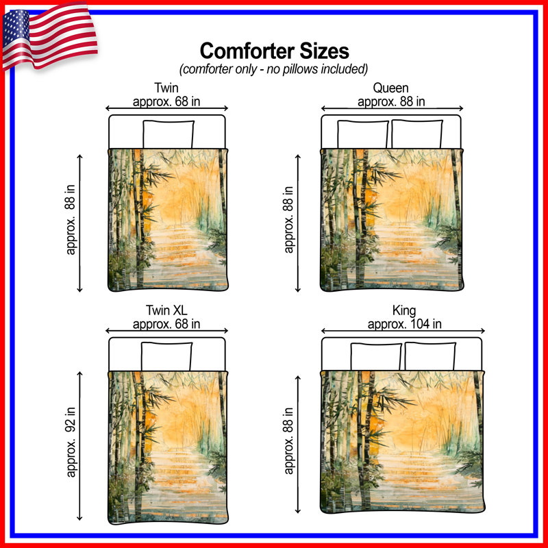 Bamboo Forest Pathway Comforter, Twin Extra Long