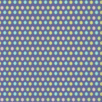 Tapis bleu/gris à motifs