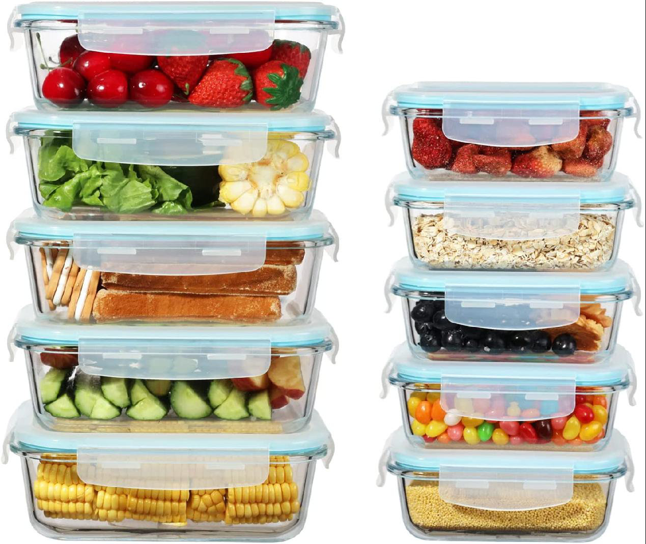 Prep & Savour Claridy 10 Container Food Storage Set