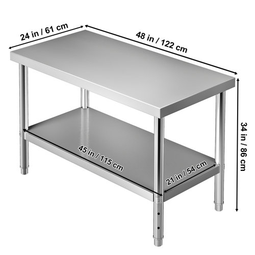 Prep & Savour Demnan Metal Top Workbench | Wayfair