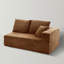 Causeuse à compression 69,29 po avec accoudoirs, modulaire rembourré en flanelle 2 places avec 3 coussins, canapé «Boneless» dans une boîte pour le salon petits espaces noir / gris / bleu / vert / beige / brun-2014725983-2019045951-2028112316