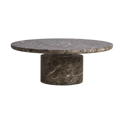 Table basse ronde Monaco en marbre brun