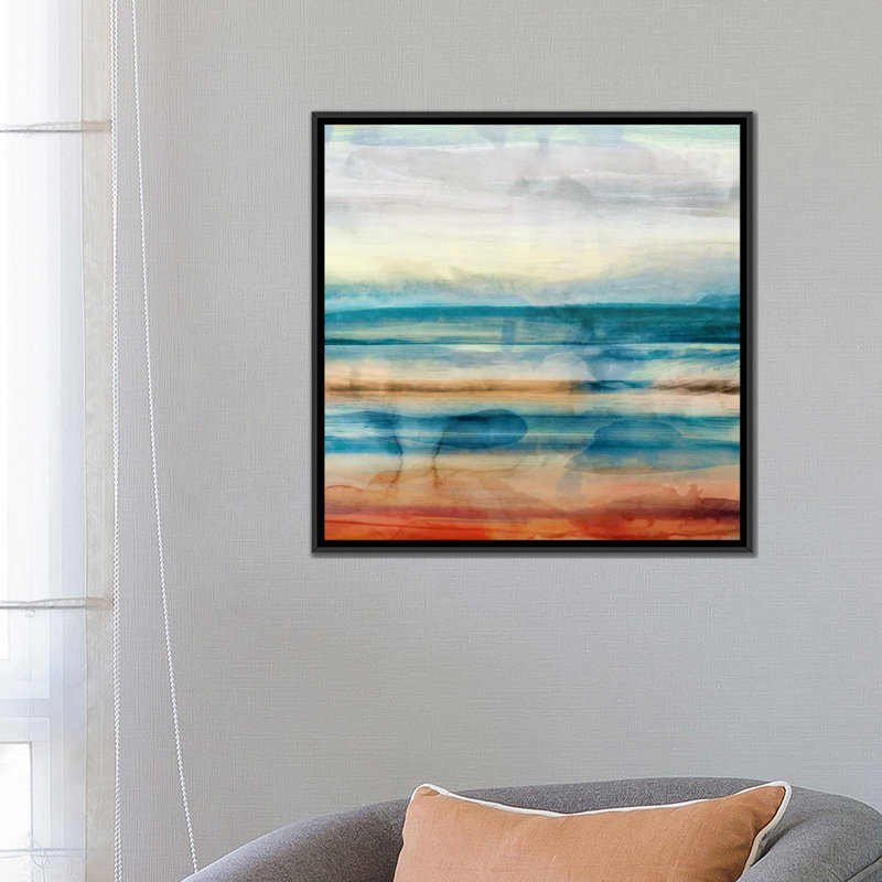 « crossing », impression sur toile, H 18 po x l 18 po x P 1,5 po, Toile avec cadre noir, Pas de tapis
