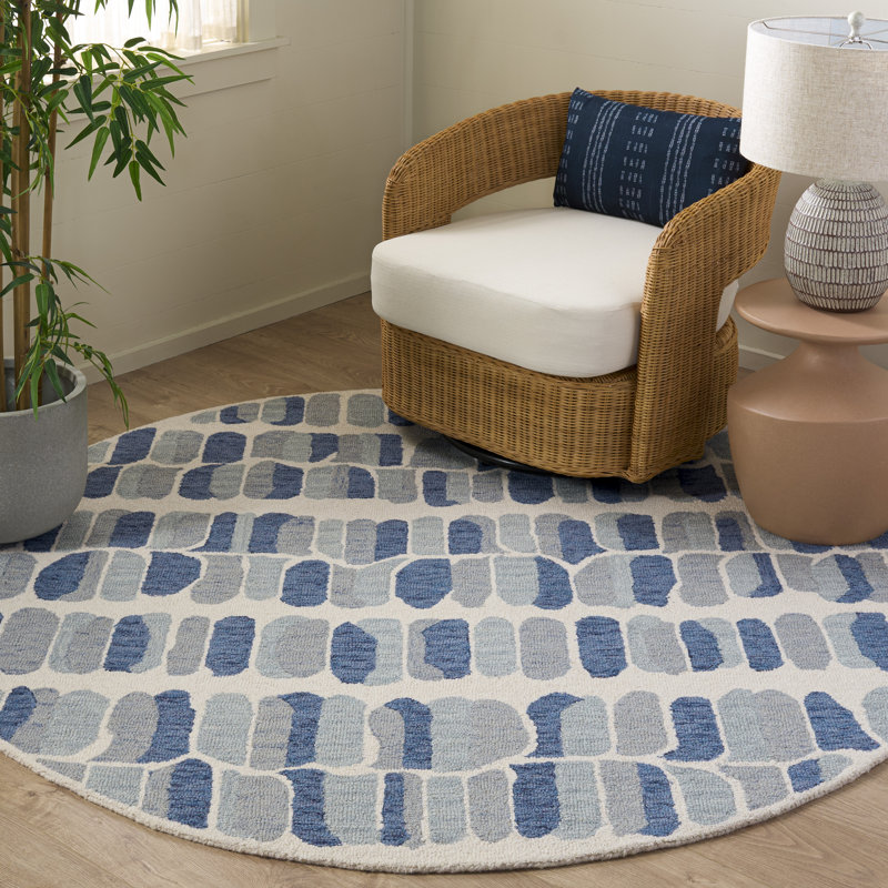 Metro 405 Hand Tufted 80% Wool; 20% Cotton Abstract Rug, Round 6'