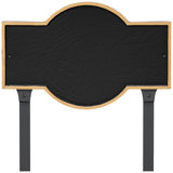 Canterbury Rectangle Two Line Standard Address Sign Plaque with Lawn Stakes