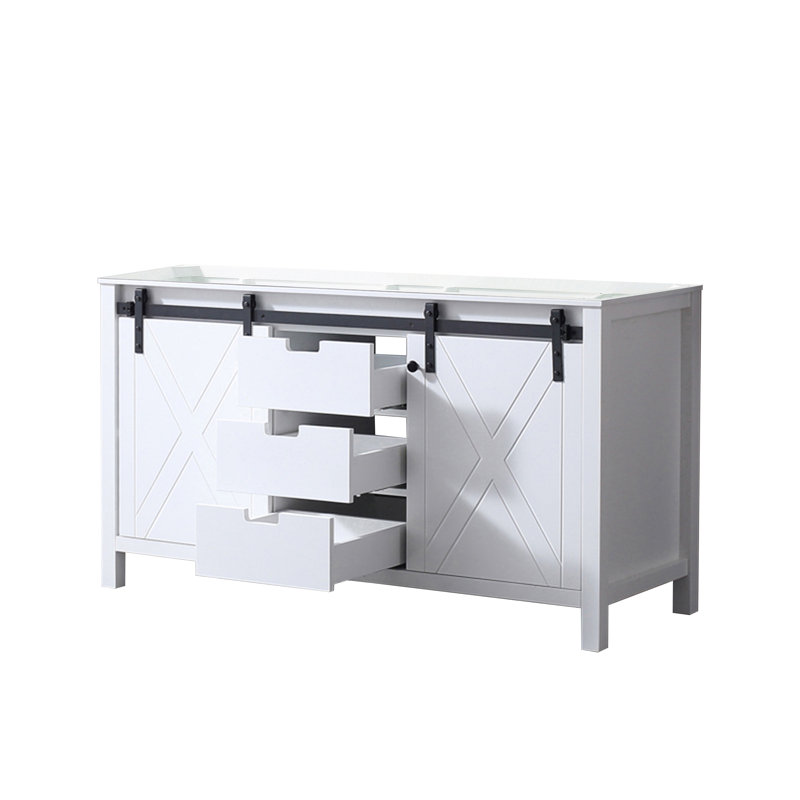 Marsyas 60 in W x 22 in D Double Bath Vanity, White