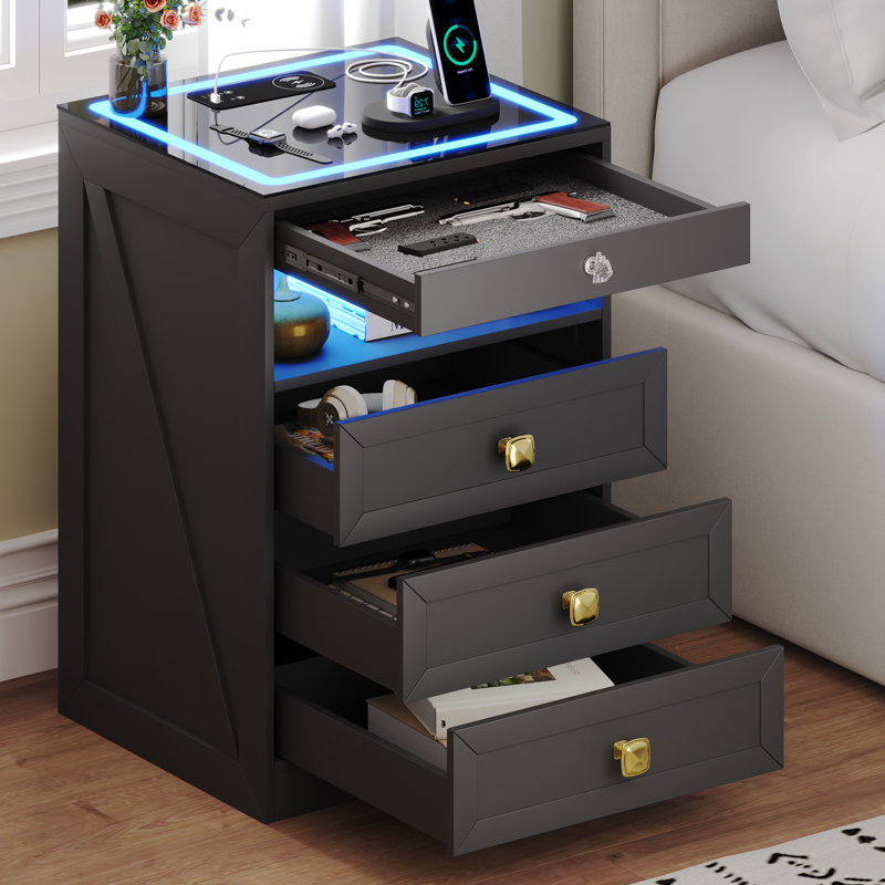 Bedside Table, Black