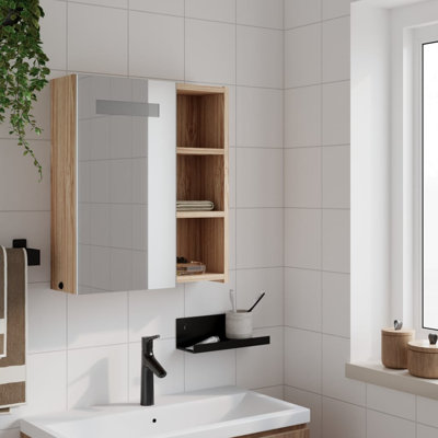 Adrianny W 52mm H Freestanding Framed Medicine Cabinet Mirror