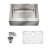 CASAINC 30"L Single Bowl Stainless Steel Farmhouse Kitchen Sink-95165880