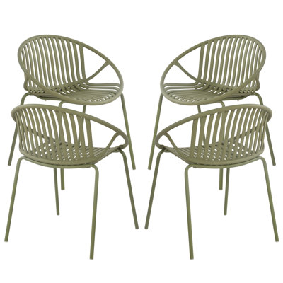 Yelva Patio Stackable Dining Chairs Set