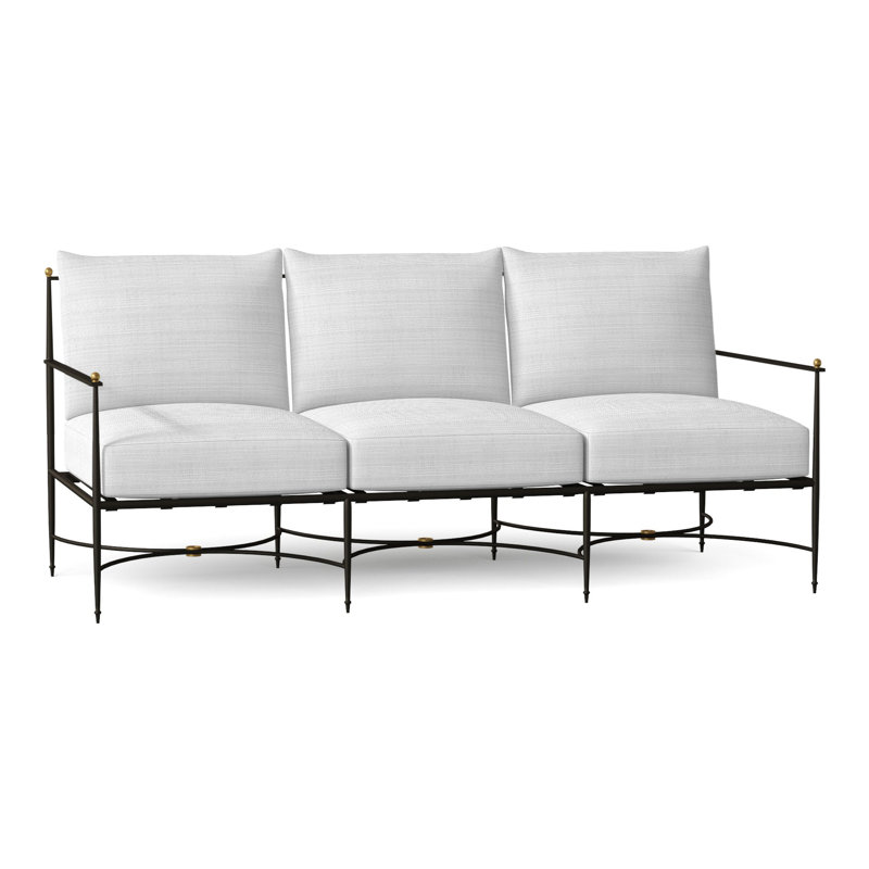Canapé d'extérieur avec coussins 77 po Roma, Pas de soudure, Perigold Ishi Blanca