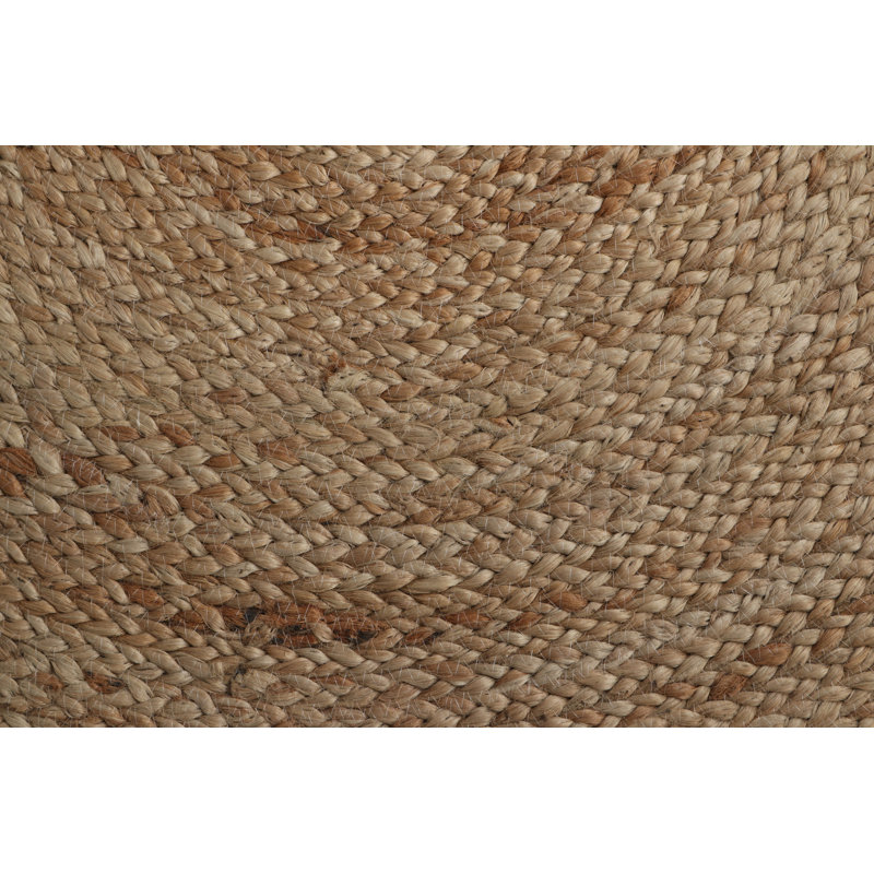 Rug & Kilim’S Modern Circle Jute Rug In Beige-Brown And Cream Tones