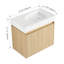 Meuble-lavabo flottant mural 24 po avec lavabo en céramique, armoire de rangement en bois et portes doubles pour salle de bain moderne-126232895