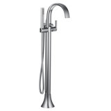 Moen Doux Single Handle Floor Mounted Freestanding Tub Filler with Handshower