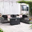 Ensemble de mobilier de jardin en rotin pour 5 personnes avec coussins-931210996-880445145