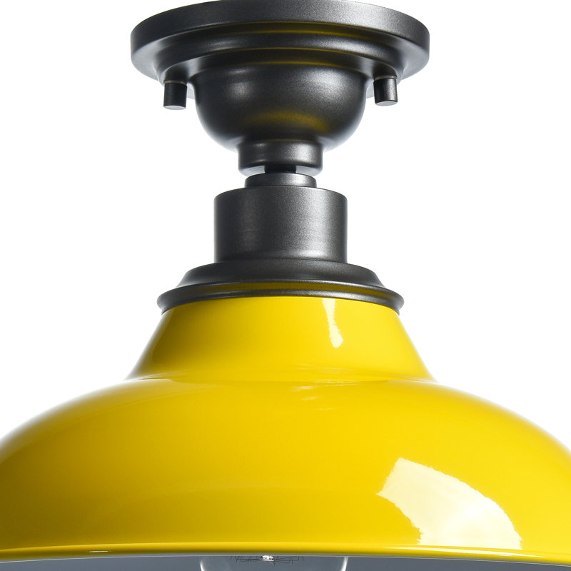 Plafonnier semi-encastré 1 lumière 12 po Ionon, Jaune