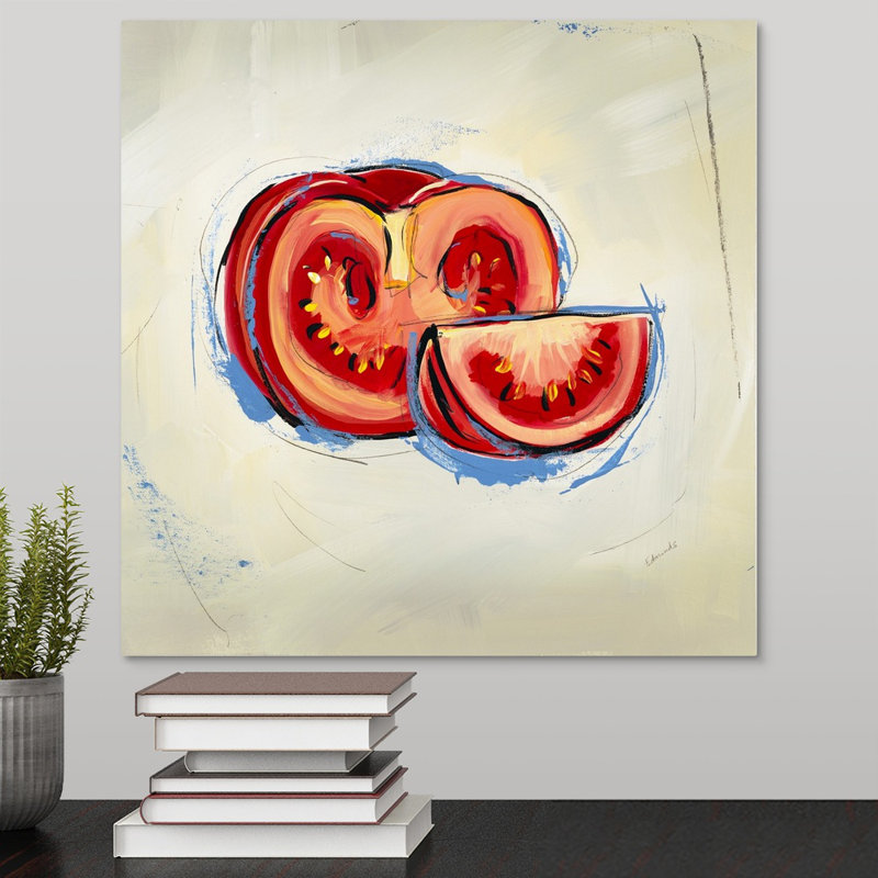 « picnic party iii », peinture sur toile, Toile tendue, H 16 po x l 16 po x p 1,25 po
