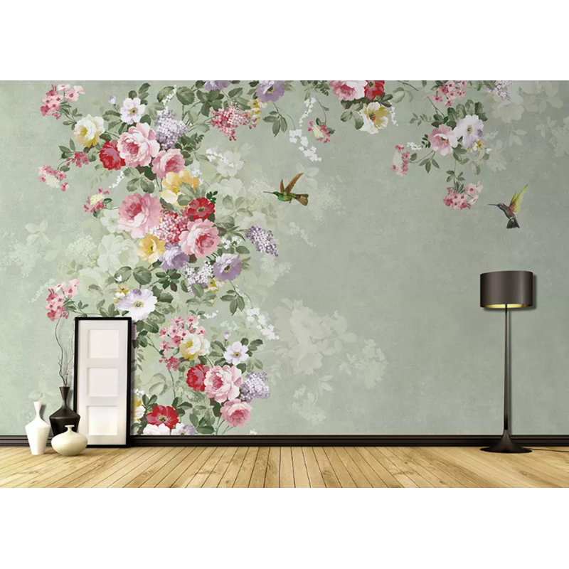 Papier peint texturé amovible American Floral, l 75 po x L 49 po