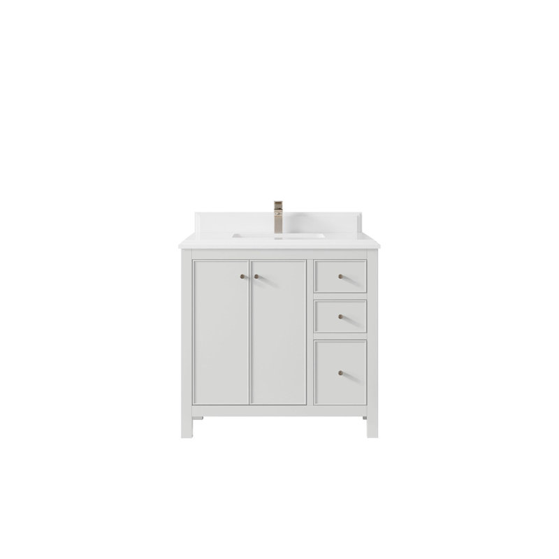 Meuble-lavabo simple avec plateau Chicago 36, Blanc