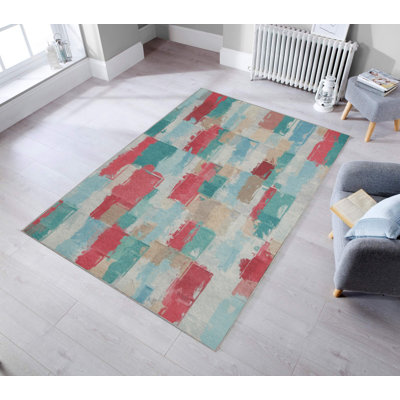 Premium Hall Carpet, 31.5 x 78.7 Inches | 100% Polyester, Antibacterial | 0.04 in Pile Height, Non-Slip Underside, Machine Washable | 3D Digital Printing | Ideal for Living Room & Entryway, Easy Maintenance