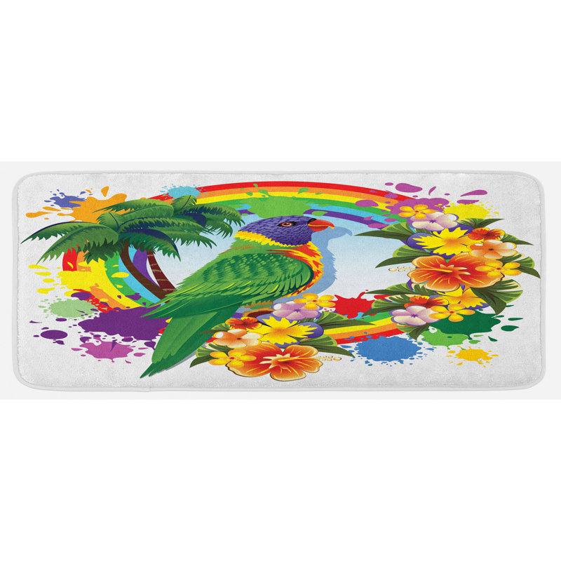 Tapis de cuisine perroquet