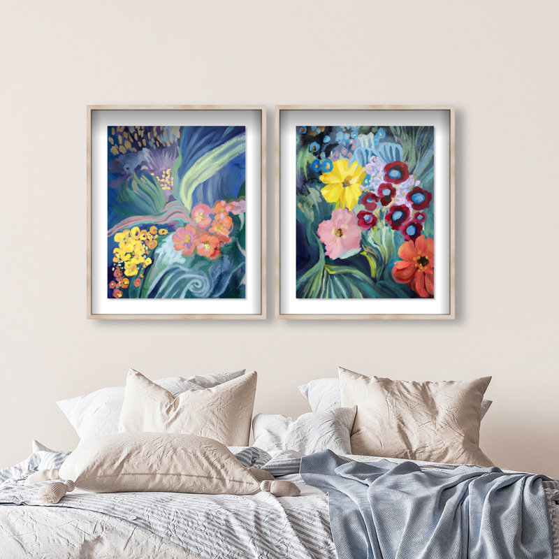 Spring Motion Set Set by Oliver Gal, 63"H x 51"W, Natural Oak Shadowbox