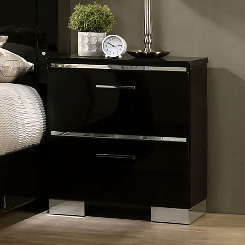 Table de chevet Contemporary, Noir